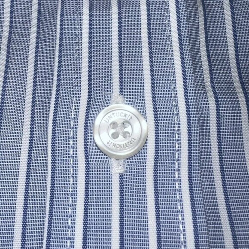 UNTUCKit Keermont Button Up Shirt Mens 2XL Slim Fit Wrinkle Free Long Sleeve - Picture 6 of 7